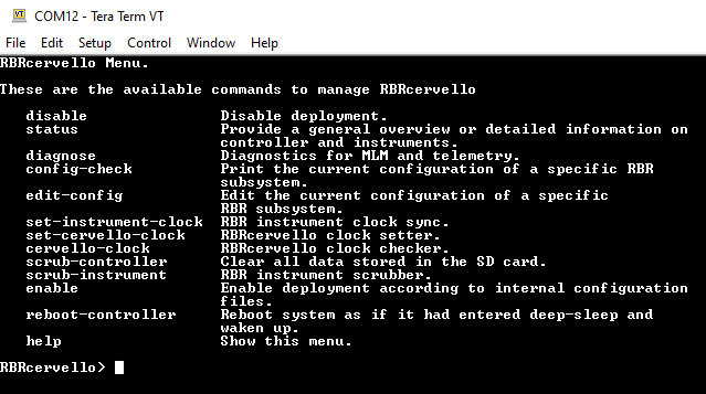 teraterm cervello menu