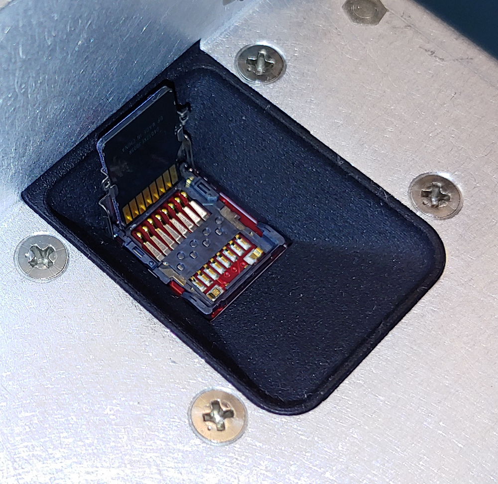 insert sd card