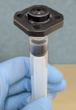 holding syringe